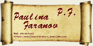 Paulina Faranov vizit kartica